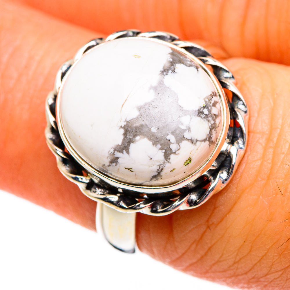Howlite Rings handcrafted by Anasilvercos - RING87067