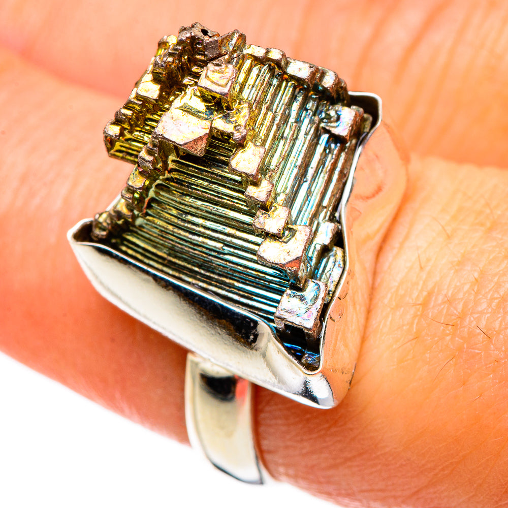 Bismuth Crystal Rings handcrafted by Anasilvercos - RING87068