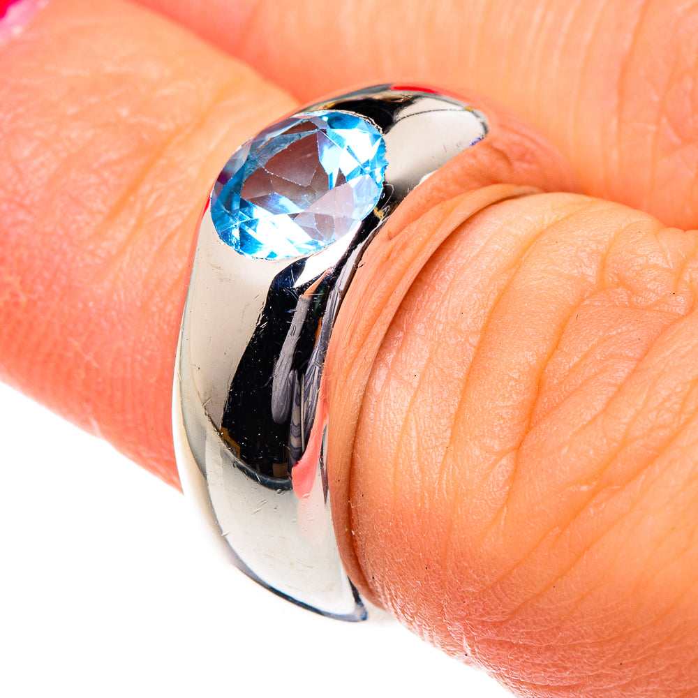 Blue Topaz Rings handcrafted by Anasilvercos - RING87073