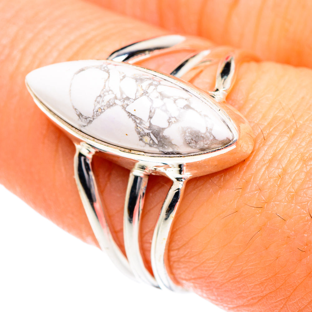 Howlite Rings handcrafted by Anasilvercos - RING87084