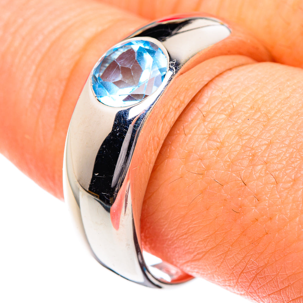 Blue Topaz Rings handcrafted by Anasilvercos - RING87088
