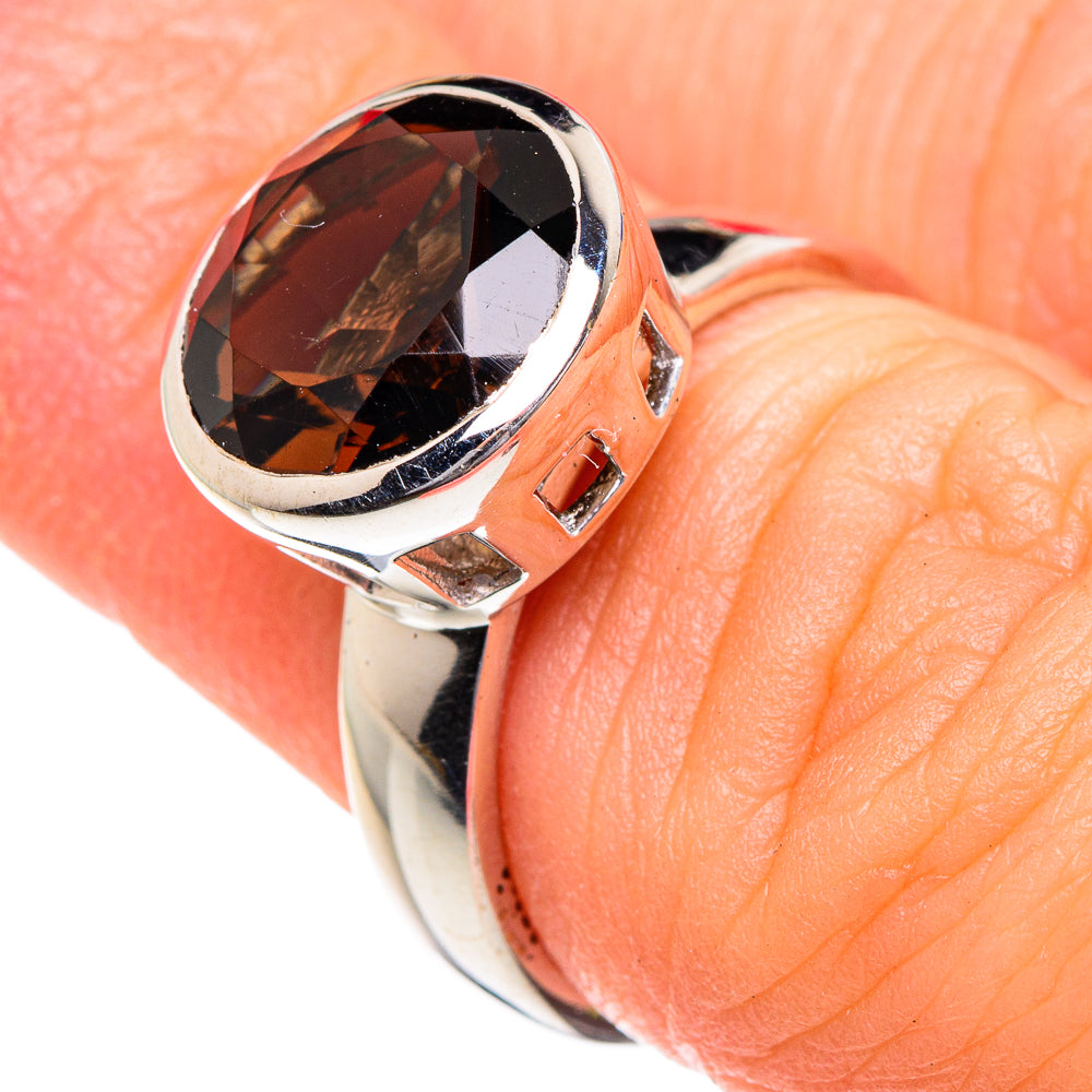 Smoky Quartz Rings handcrafted by Anasilvercos - RING87093