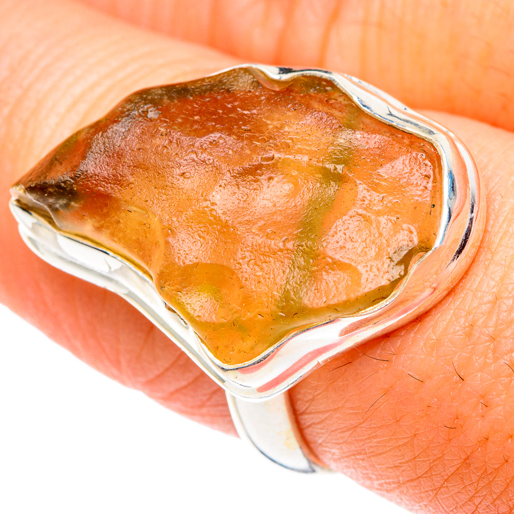 Libyan Desert Glass Rings handcrafted by Anasilvercos - RING87095