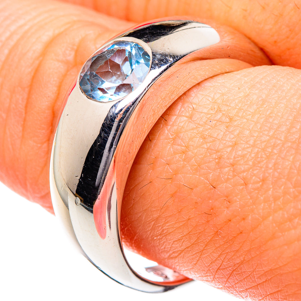 Blue Topaz Rings handcrafted by Anasilvercos - RING87105
