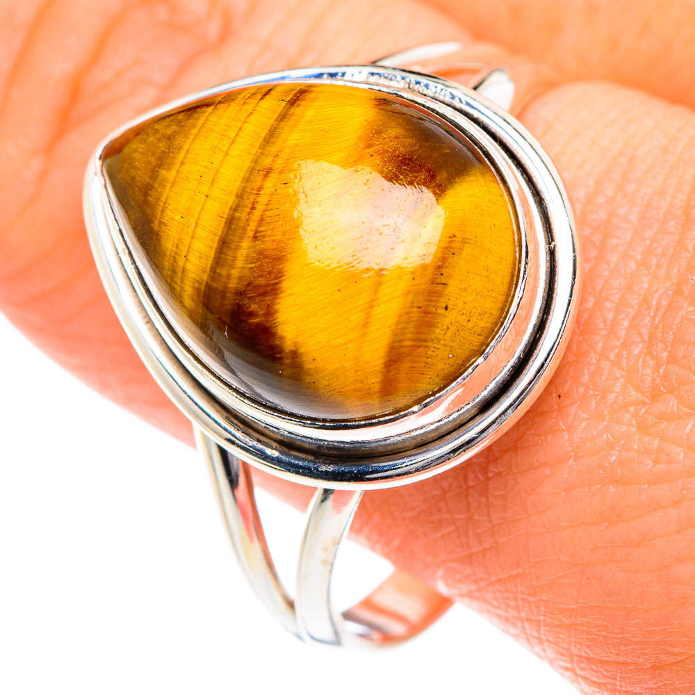 Tiger Eye Rings handcrafted by Anasilvercos - RING87110