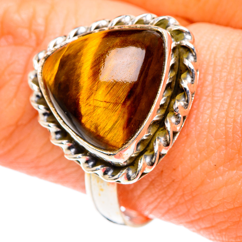 Tiger Eye Rings handcrafted by Anasilvercos - RING87111