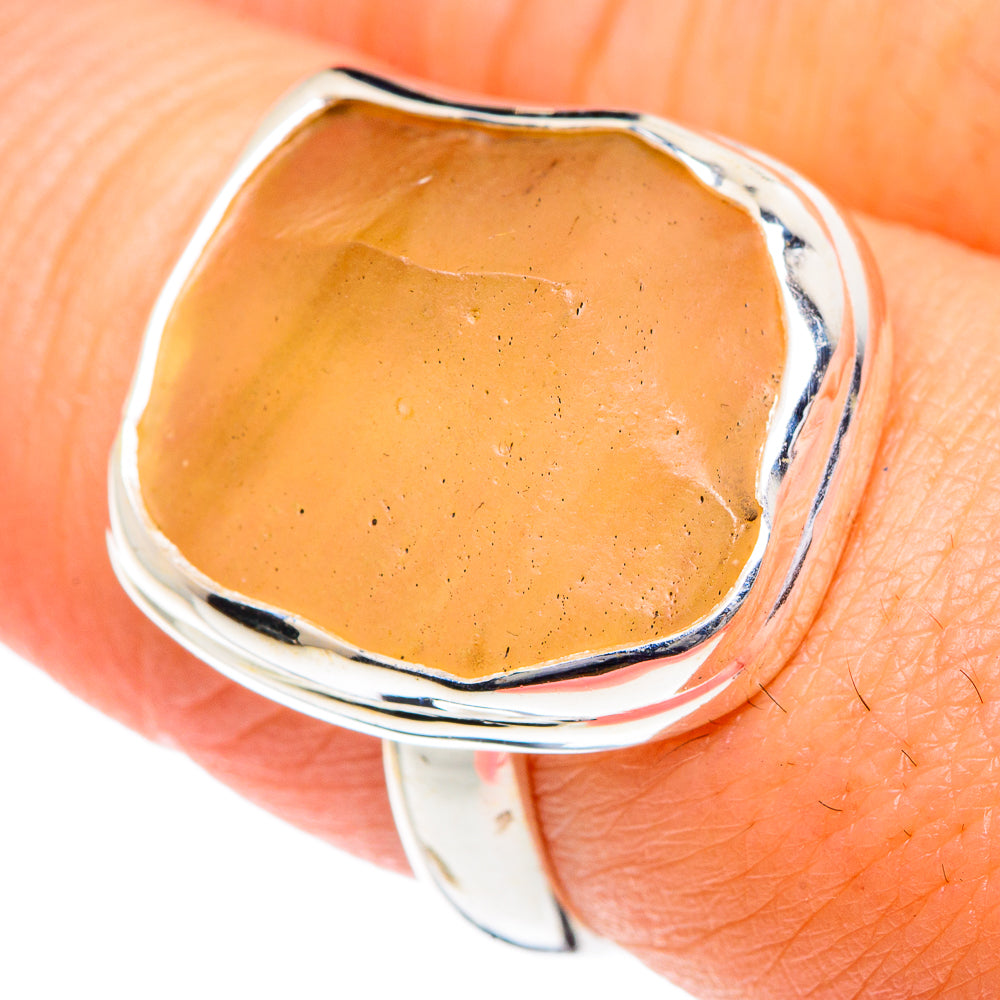 Libyan Desert Glass Rings handcrafted by Anasilvercos - RING87113