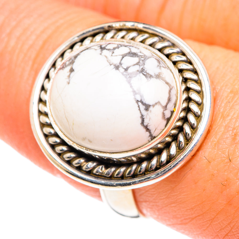 Howlite Rings handcrafted by Anasilvercos - RING87118