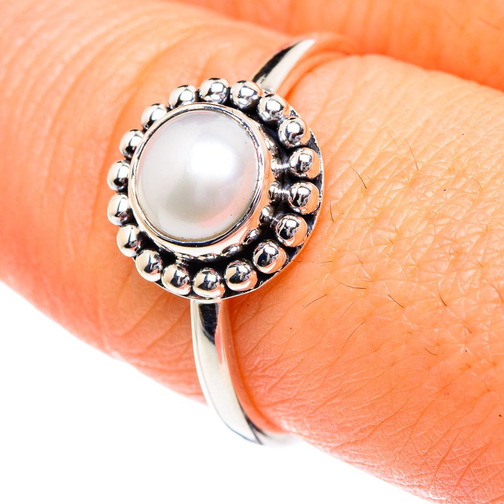 Cultured Pearl Rings handcrafted by Anasilvercos - RING87119