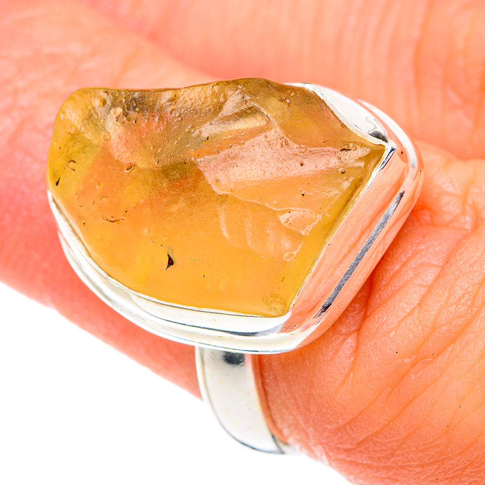 Libyan Desert Glass Rings handcrafted by Anasilvercos - RING87130