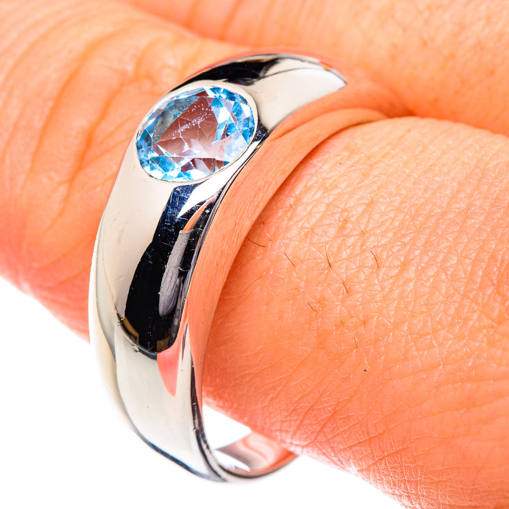 Blue Topaz Rings handcrafted by Anasilvercos - RING87138
