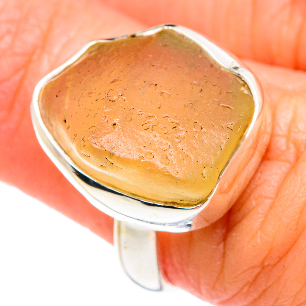 Libyan Desert Glass Rings handcrafted by Anasilvercos - RING87144