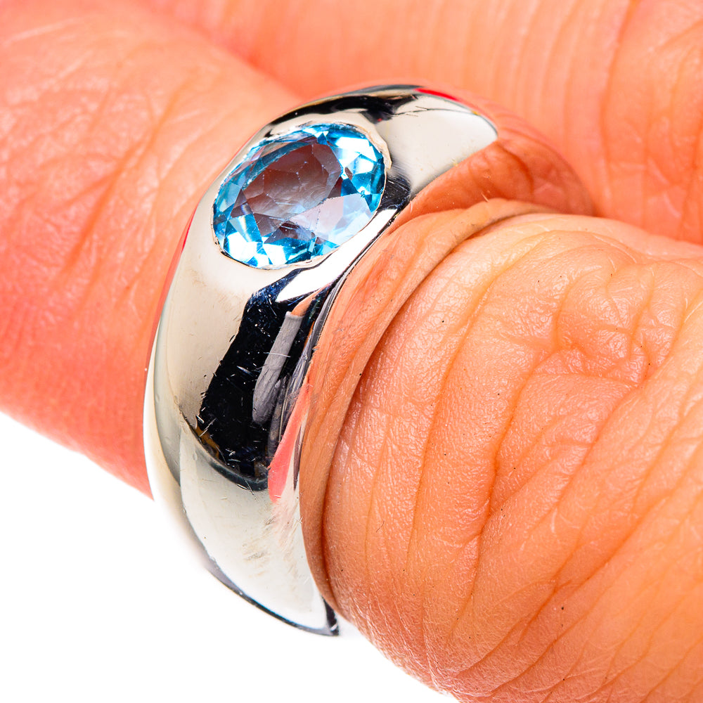 Blue Topaz Rings handcrafted by Anasilvercos - RING87152