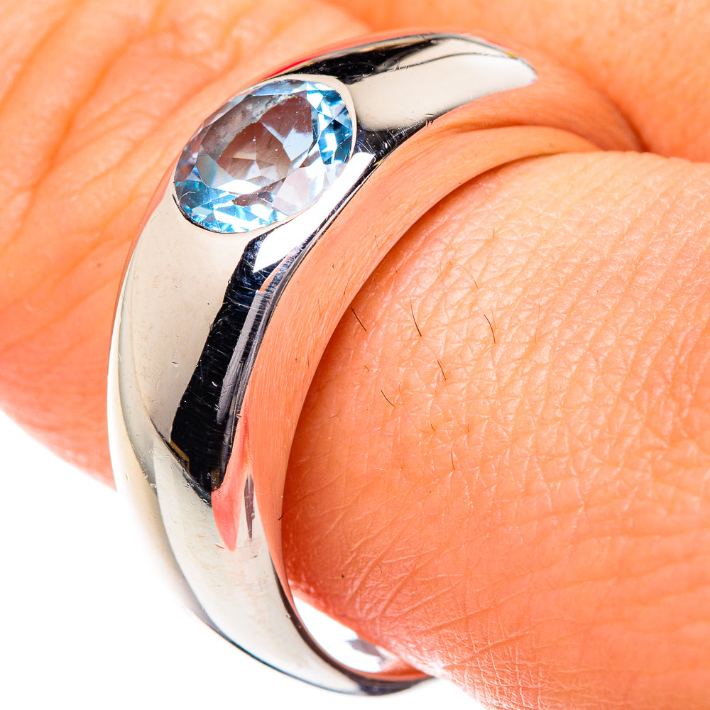 Blue Topaz Rings handcrafted by Anasilvercos - RING87157