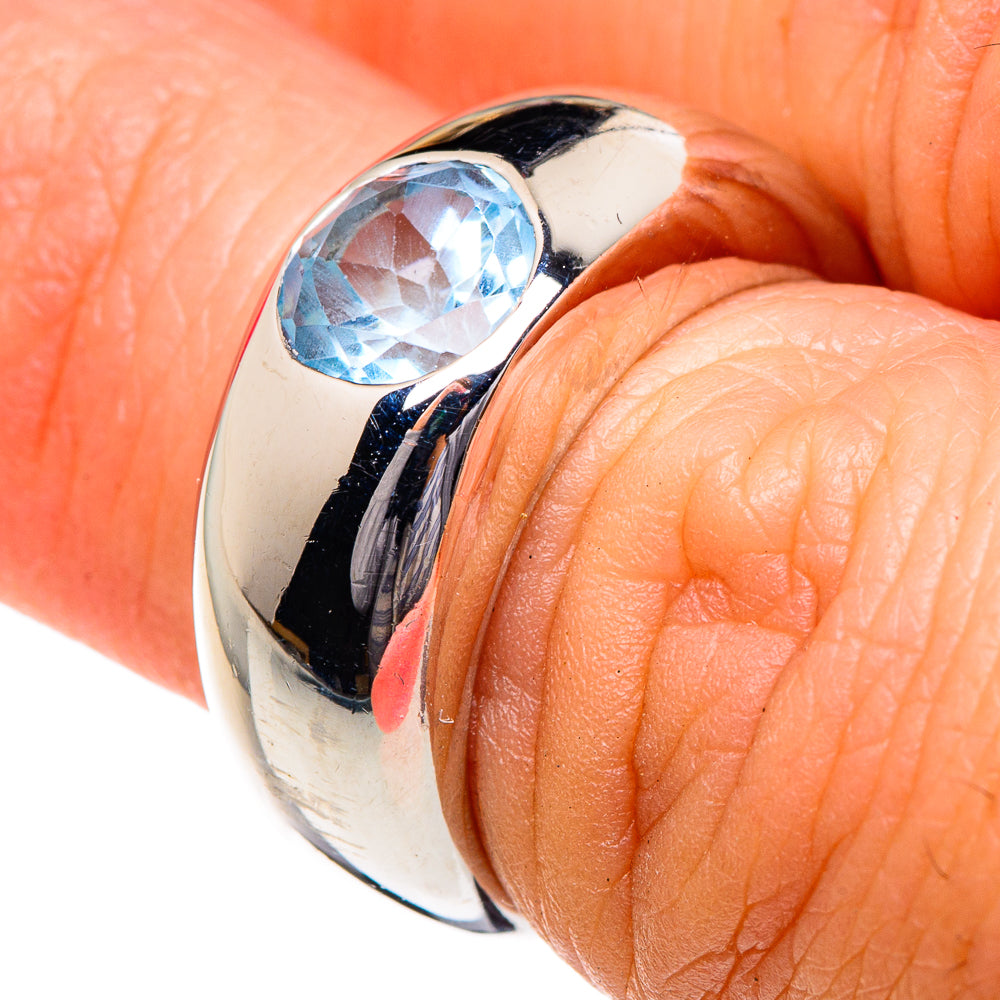 Blue Topaz Rings handcrafted by Anasilvercos - RING87159