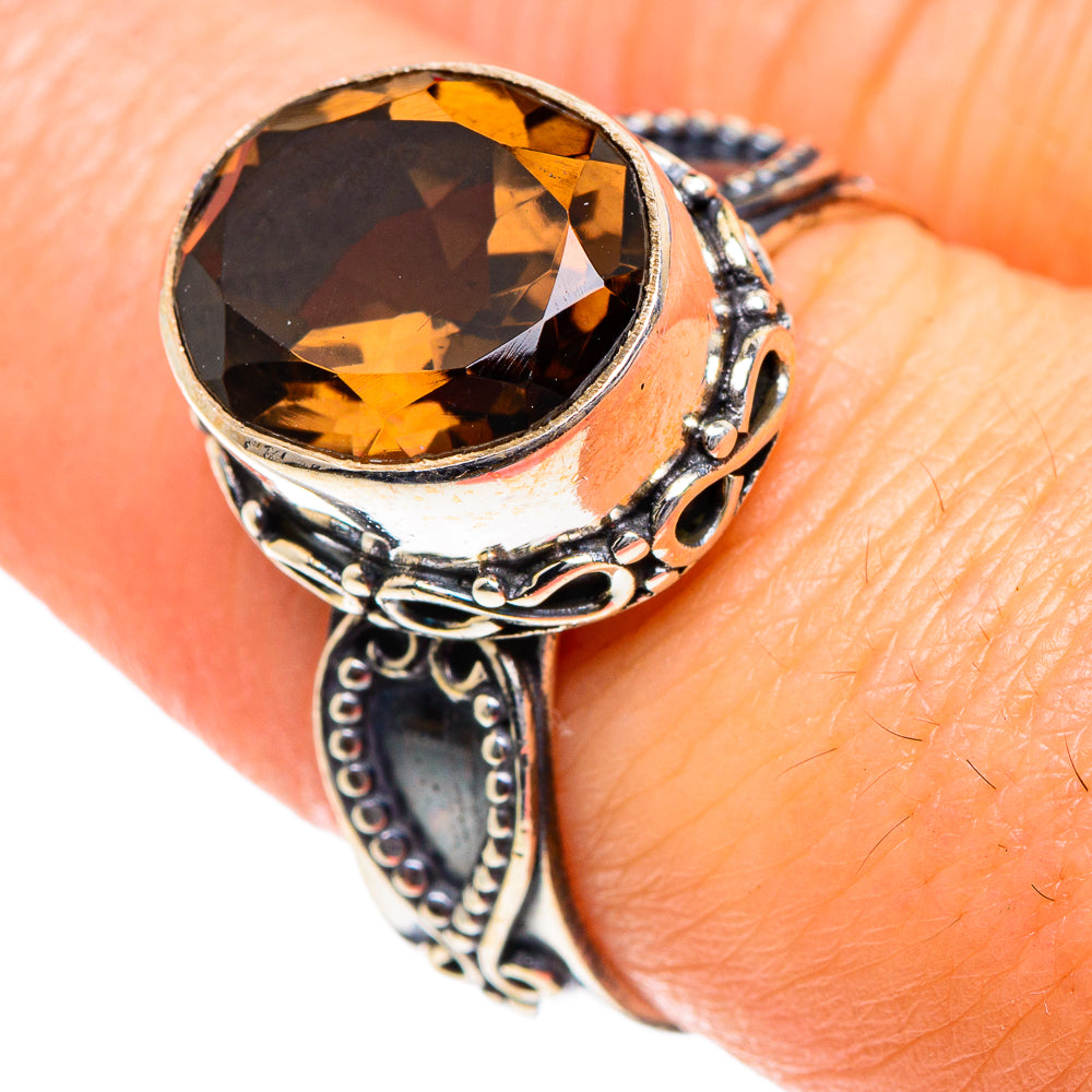 Smoky Quartz Rings handcrafted by Anasilvercos - RING87167