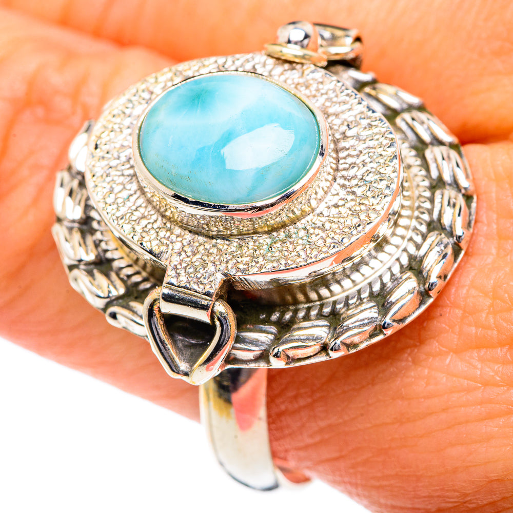 Larimar Rings handcrafted by Anasilvercos - RING87176