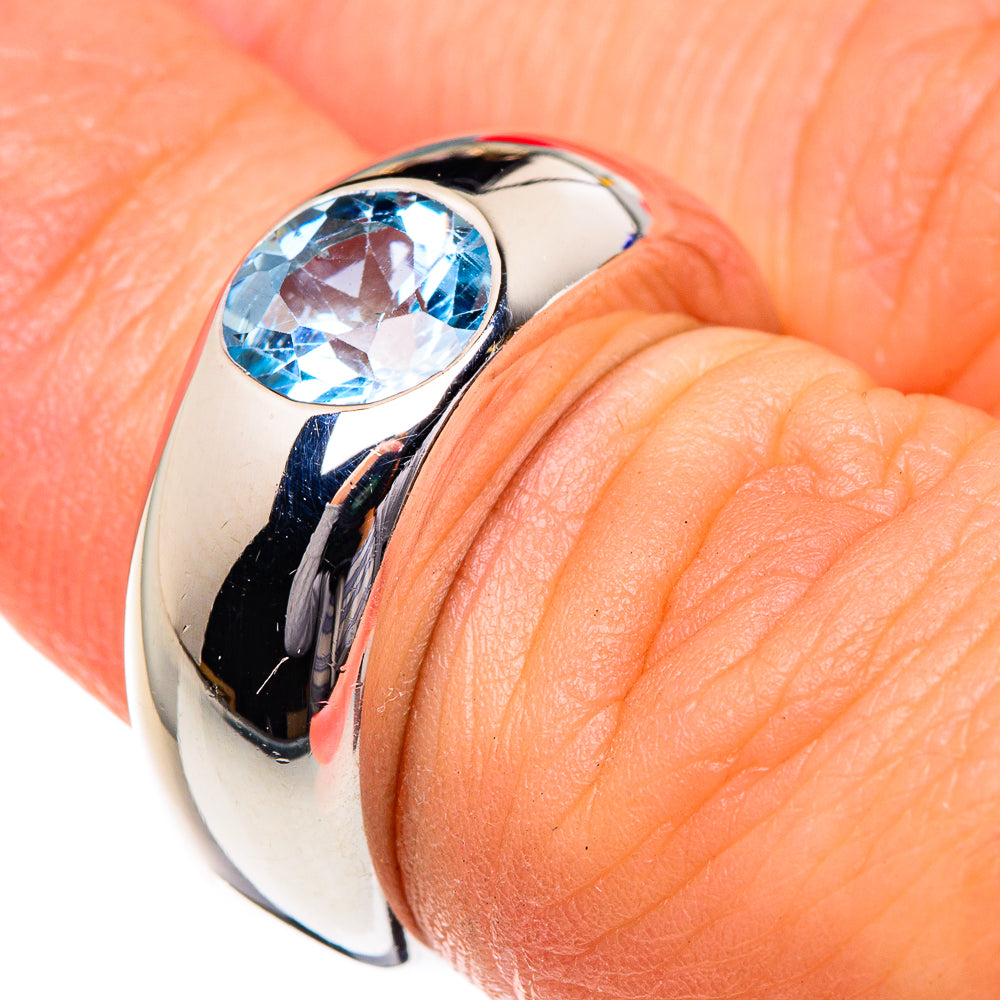 Blue Topaz Rings handcrafted by Anasilvercos - RING87178