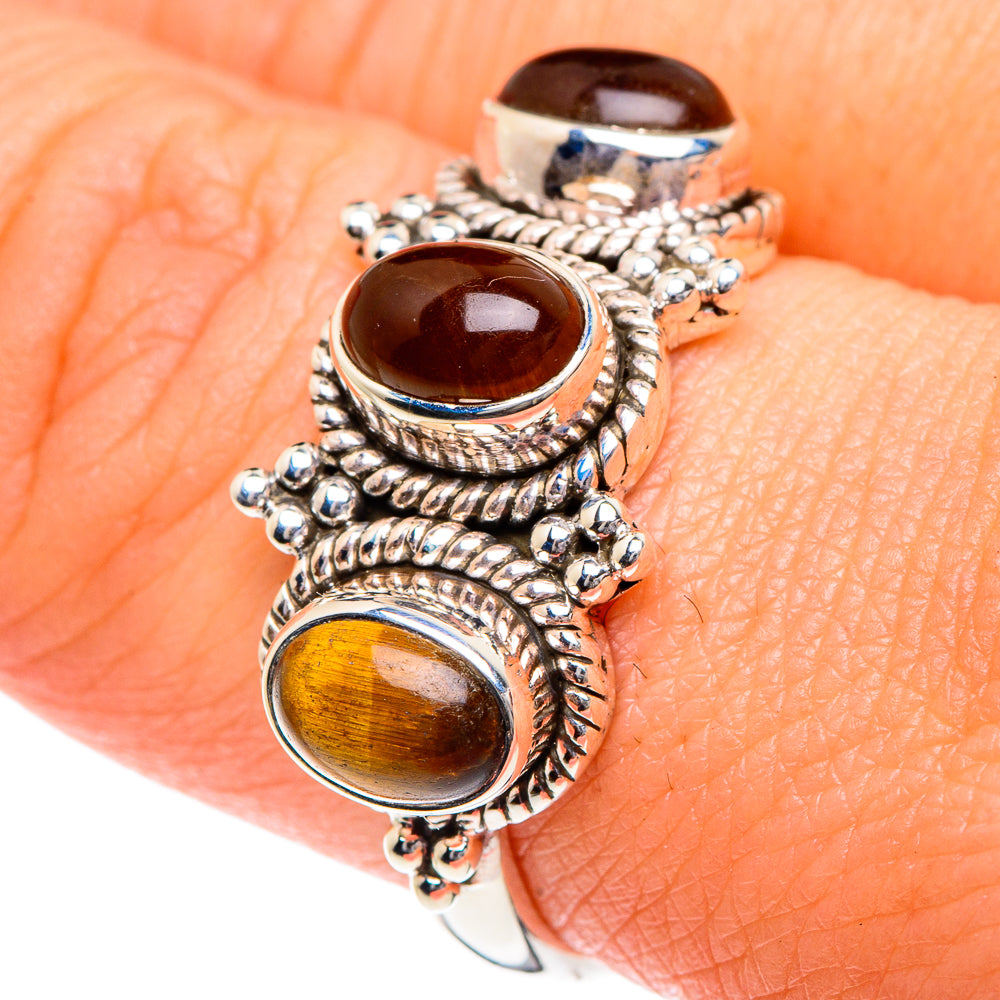Tiger Eye Rings handcrafted by Anasilvercos - RING87188