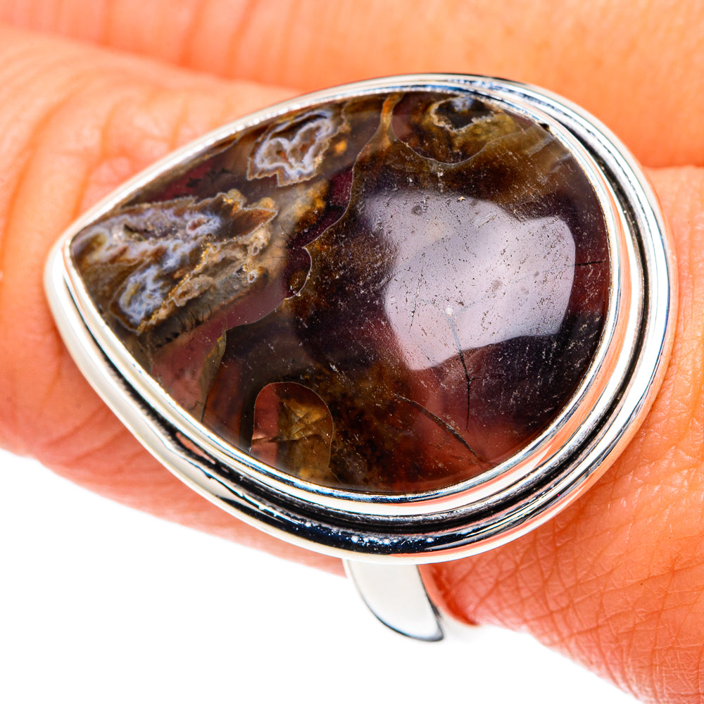 Turkish Tube Agate Rings handcrafted by Anasilvercos - RING87190