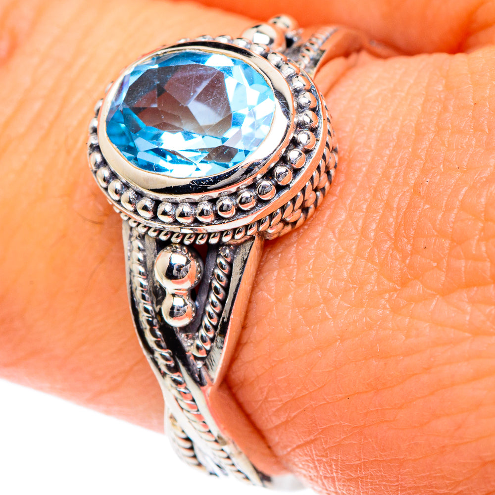 Blue Topaz Rings handcrafted by Anasilvercos - RING87193