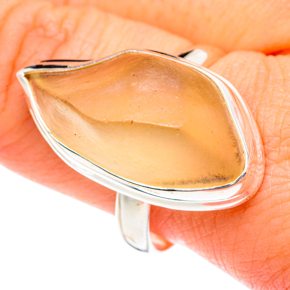 Libyan Desert Glass Rings handcrafted by Anasilvercos - RING87196