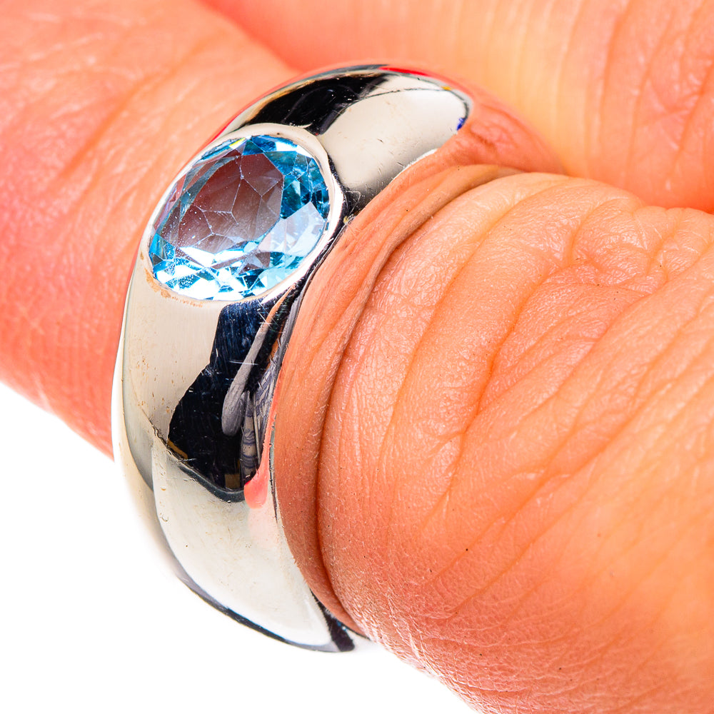 Blue Topaz Rings handcrafted by Anasilvercos - RING87204
