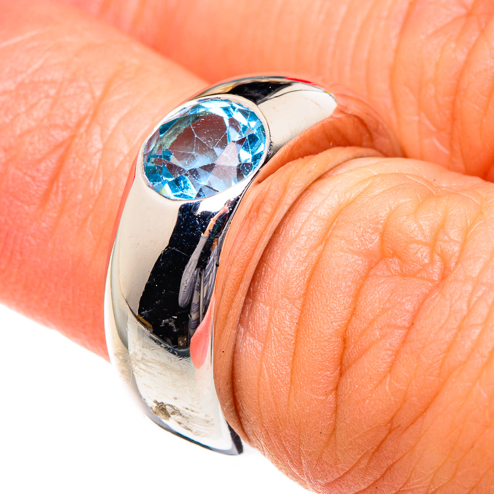 Blue Topaz Rings handcrafted by Anasilvercos - RING87213