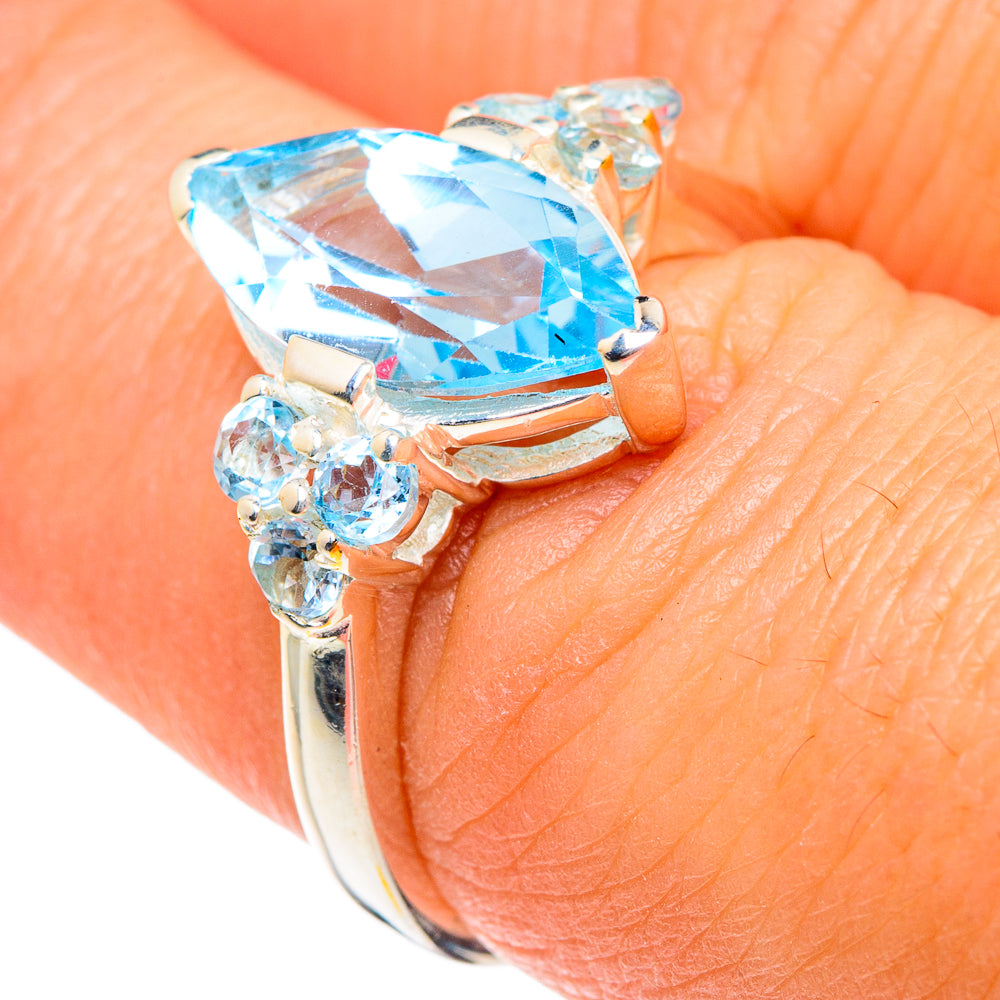 Blue Topaz Rings handcrafted by Anasilvercos - RING87230