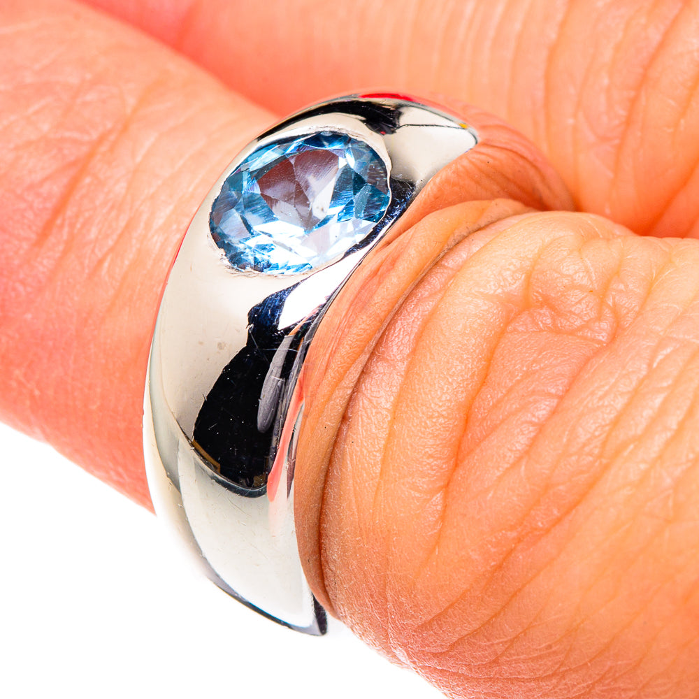 Blue Topaz Rings handcrafted by Anasilvercos - RING87235
