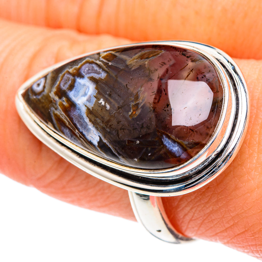 Turkish Tube Agate Rings handcrafted by Anasilvercos - RING87236