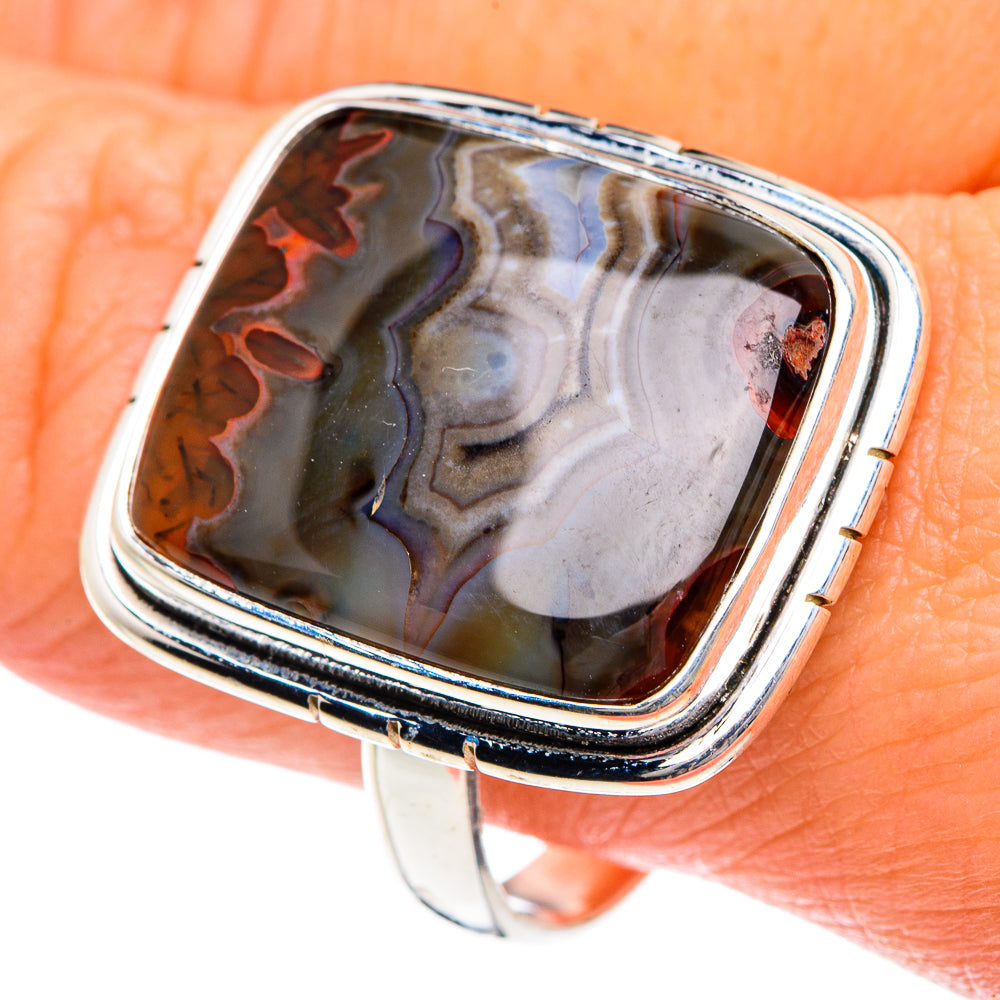 Crazy Lace Agate Rings handcrafted by Anasilvercos - RING87237