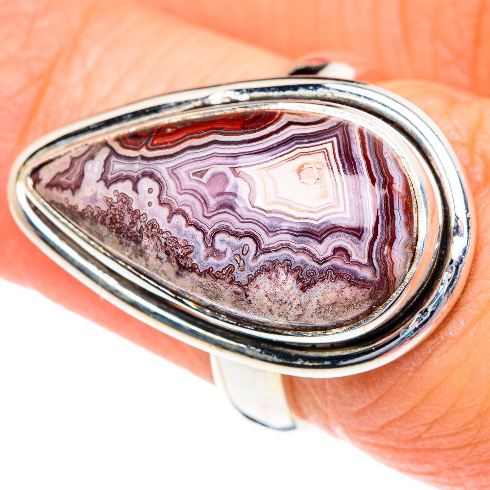 Crazy Lace Agate Rings handcrafted by Anasilvercos - RING87239