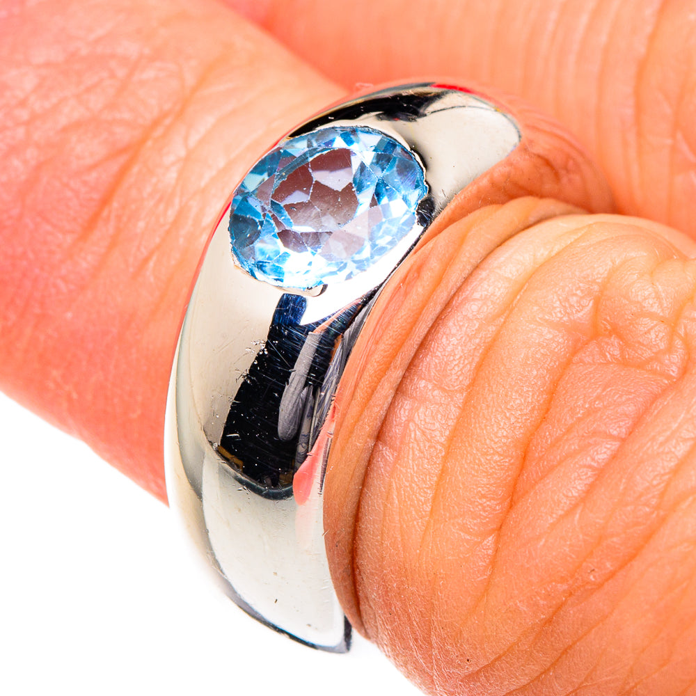 Blue Topaz Rings handcrafted by Anasilvercos - RING87247
