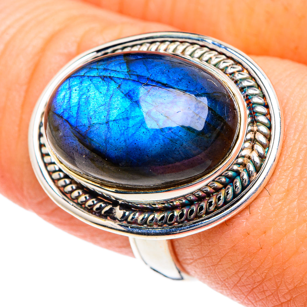 Labradorite Rings handcrafted by Anasilvercos - RING87251