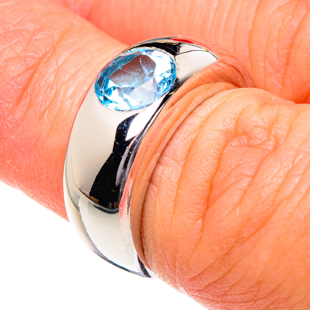Blue Topaz Rings handcrafted by Anasilvercos - RING87262