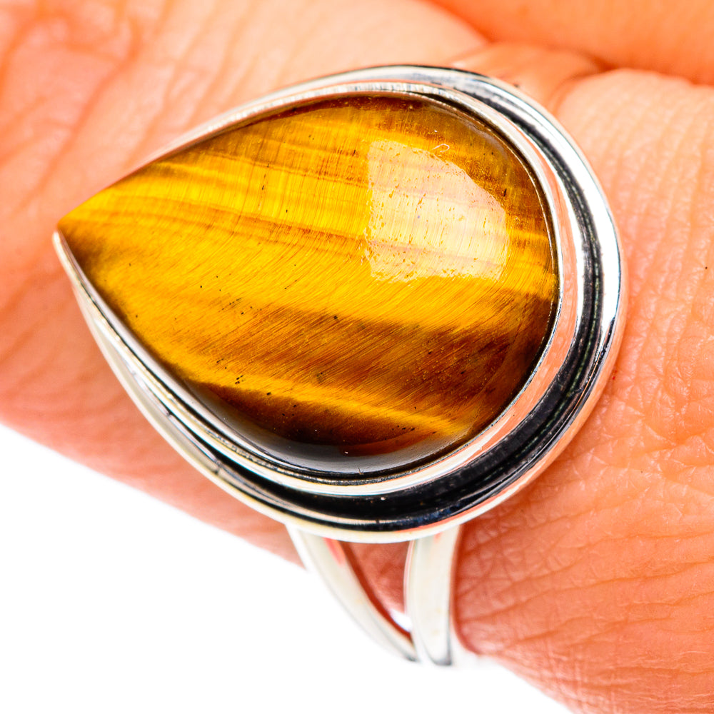 Tiger Eye Rings handcrafted by Anasilvercos - RING87264