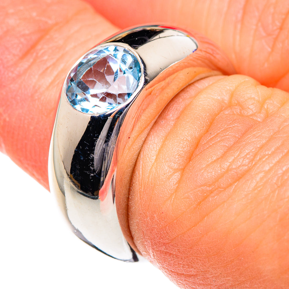 Blue Topaz Rings handcrafted by Anasilvercos - RING87272