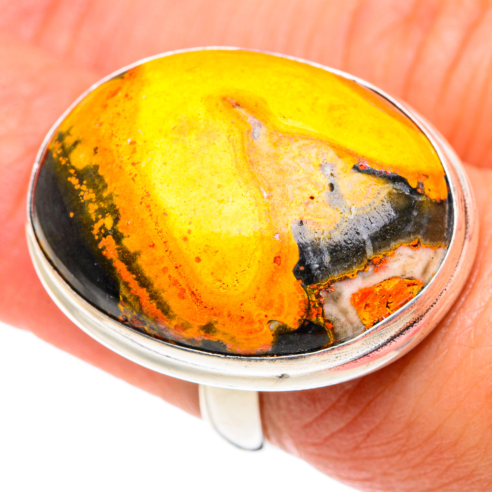 Bumble Bee Jasper Rings handcrafted by Anasilvercos - RING87279