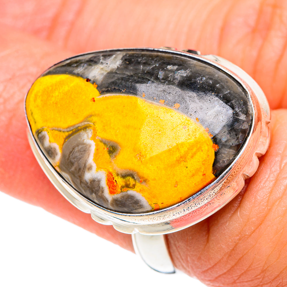 Bumble Bee Jasper Rings handcrafted by Anasilvercos - RING87280
