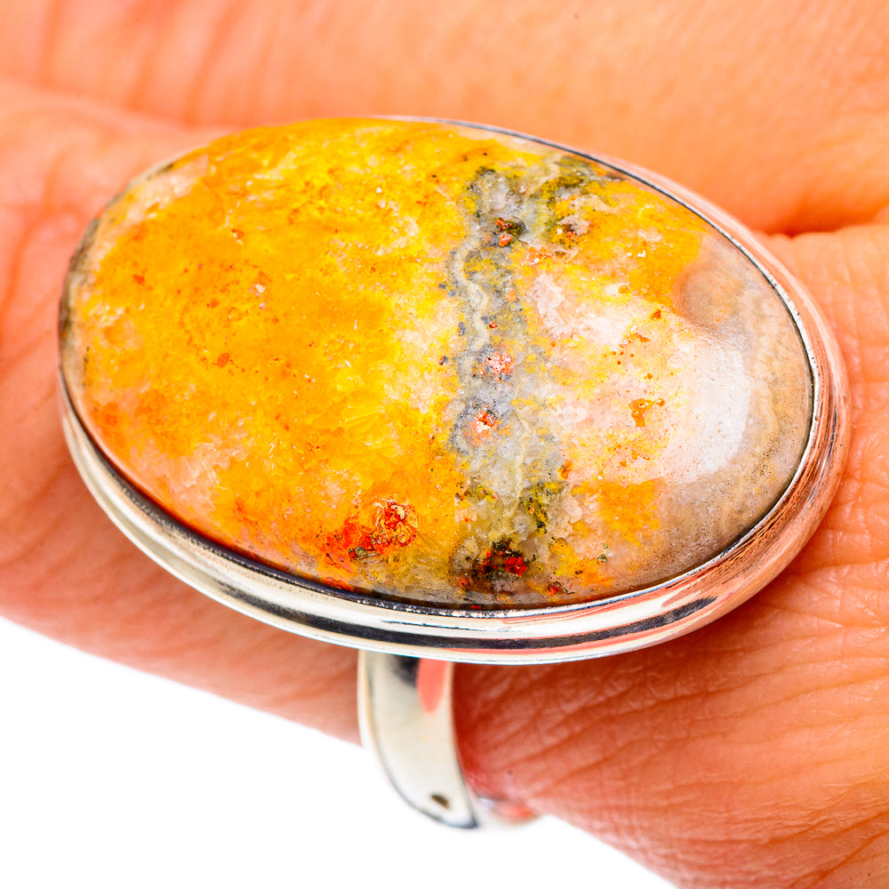 Bumble Bee Jasper Rings handcrafted by Anasilvercos - RING87281