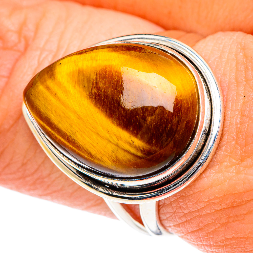 Tiger Eye Rings handcrafted by Anasilvercos - RING87293