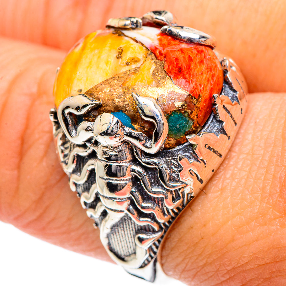 Spiny Oyster Turquoise Rings handcrafted by Anasilvercos - RING87296