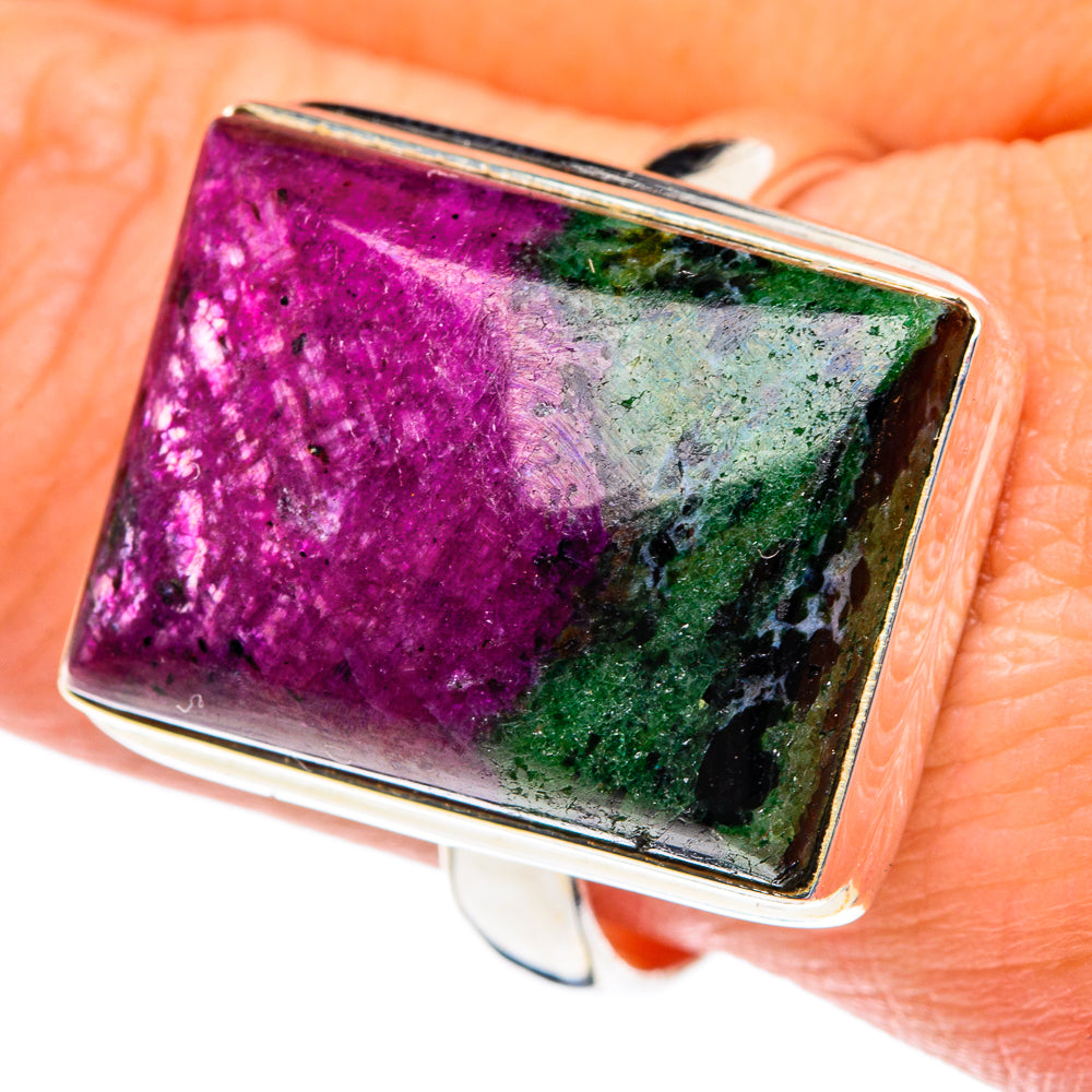 Ruby Zoisite Rings handcrafted by Anasilvercos - RING87300