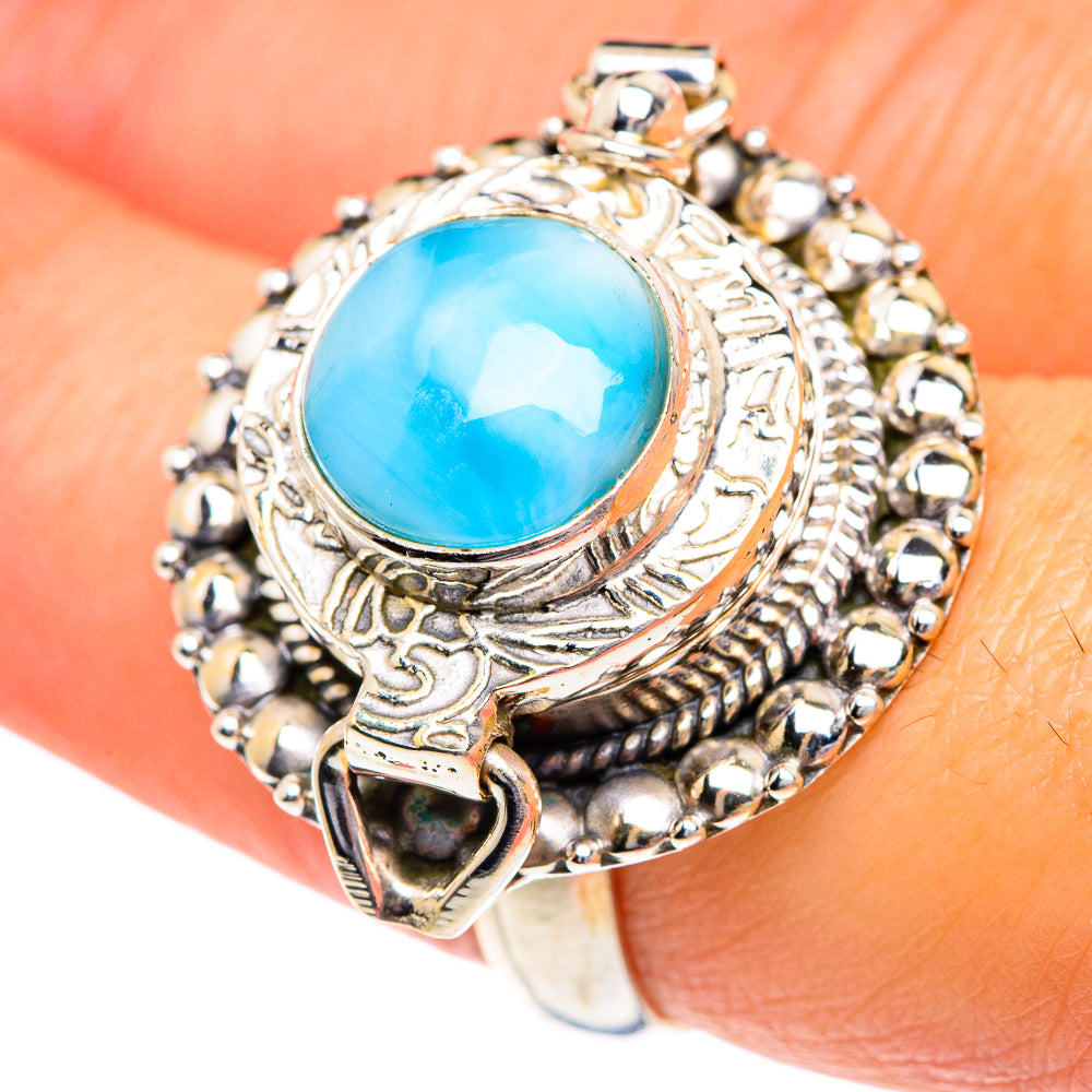 Larimar Rings handcrafted by Anasilvercos - RING87305