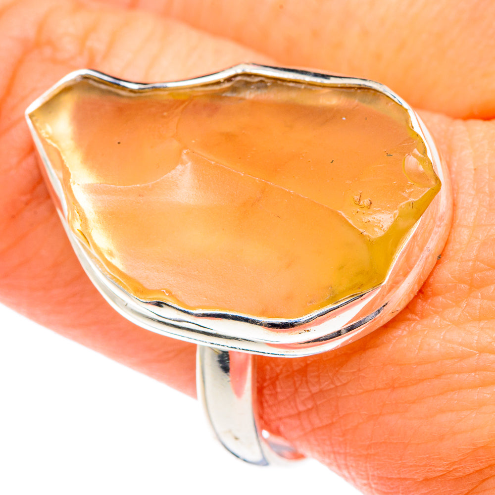 Libyan Desert Glass Rings handcrafted by Anasilvercos - RING87314