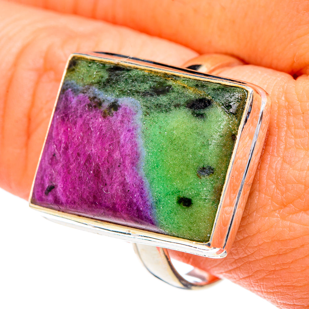 Ruby Zoisite Rings handcrafted by Anasilvercos - RING87317