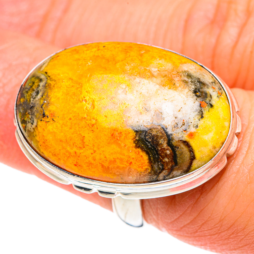 Bumble Bee Jasper Rings handcrafted by Anasilvercos - RING87319