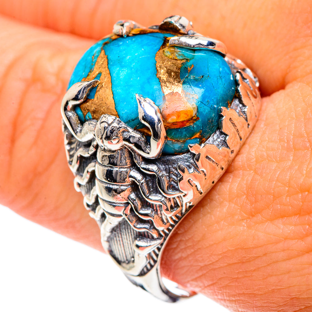 Spiny Oyster Turquoise Rings handcrafted by Anasilvercos - RING87320
