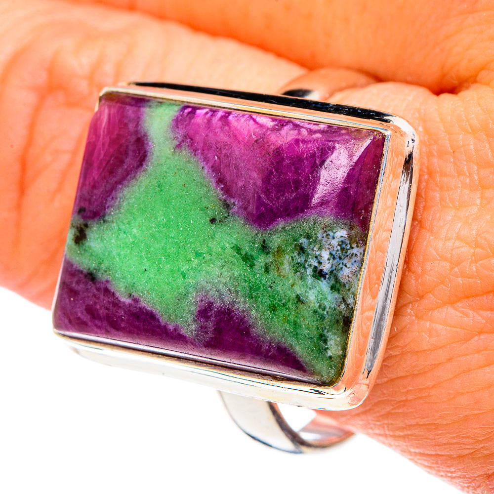 Ruby Zoisite Rings handcrafted by Anasilvercos - RING87329